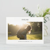 Moderne Dankbaarheidsquote | Minimalistische famil Feestdagenkaart (Staand voorkant)