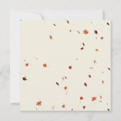 Moderne dankbare Thanksgiving Dinner Script Leaves Kaart (Achterkant)