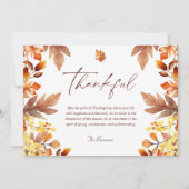 Moderne dankbare Thanksgiving Feestdagenkaart (Voorkant)