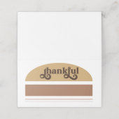 Moderne dankbare Thanksgiving Plaatskaartje (Buitenkant ongevouwen)