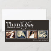 MODERNE DANKBETUIGING | TROUWKAART BEDANKJE BEDANKKAART (Voorkant / Achterkant)