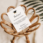 Moderne dankjewel afstuderen bericht menu