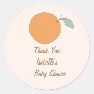 Moderne Dankjewel Babyfeestje Een Klein Schattig S Ronde Sticker