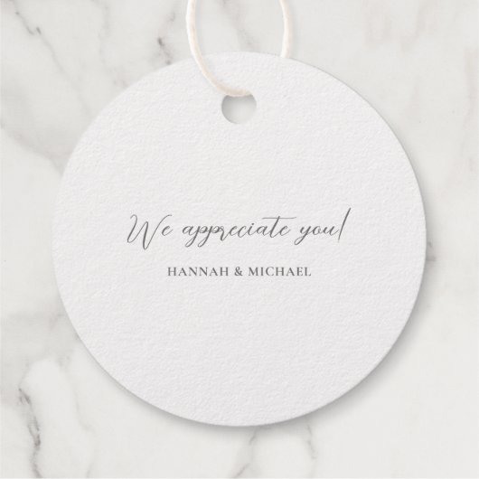 Moderne dankjewel cadeau voor Folie Ronde Bedankjes Labels (Achterkant)