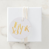 Moderne dankjewel cadeau voor Folie Ronde Bedankjes Labels (Met doos)