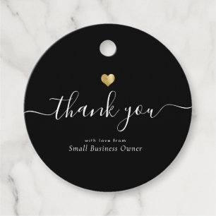 Moderne dankjewel Chic Gold Small Business Bedankjes Labels