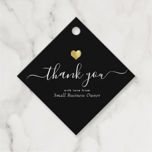 Moderne dankjewel Chic Gold Small Business F Bedankjes Labels
