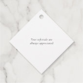 Moderne dankjewel Roos Gold Small Business Bedankjes Labels (Achterkant)