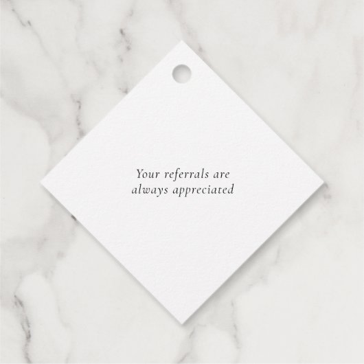 Moderne dankjewel Roos Gold Small Business Bedankjes Labels (Achterkant)