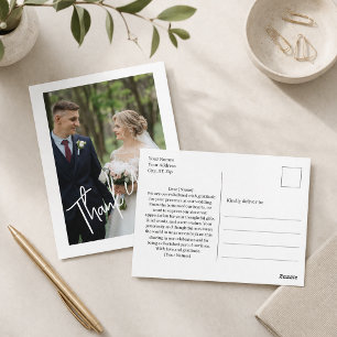 Moderne Dankjewelingsfoto Briefkaart