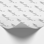 MODERNE DANKJEZEGT met zwarte inkt kalligrafie sch Cadeaupapier (Hoek)