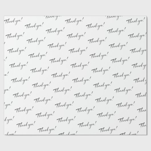 MODERNE DANKJEZEGT met zwarte inkt kalligrafie sch Cadeaupapier (Vlak)