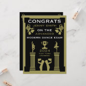 Moderne dans gefeliciteerd kaart (Voorkant / Achterkant in situ)