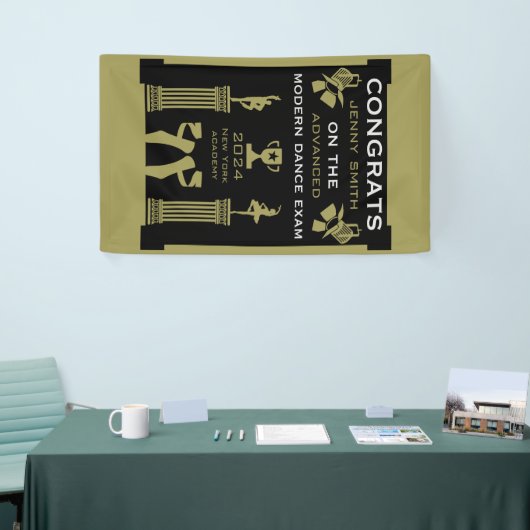 Moderne dans gefeliciteerd spandoek (Beurs)
