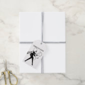 Moderne Dans Groen Cadeaulabel (Met Touw)