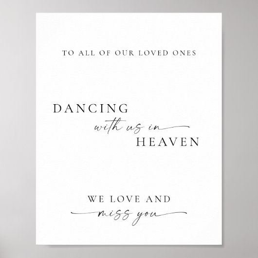 Moderne Dans In De Hemel Trouwmonument Poster (Voorkant)