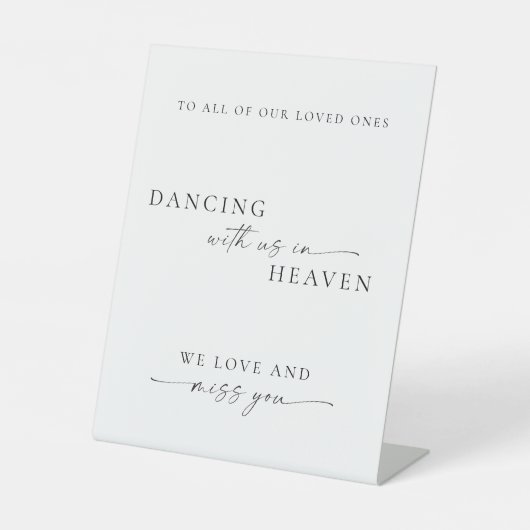 Moderne Dans In De Hemel Trouwmonument Reclamebord Met Voetstuk (Voorkant)