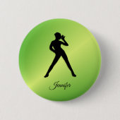 Moderne Dans met Naam Ronde Button 5,7 Cm (Voorkant)