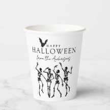 Moderne dansende skeletten Gelukkig Halloween