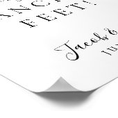 Moderne Dansende voeten trouwteken Poster (Hoek)