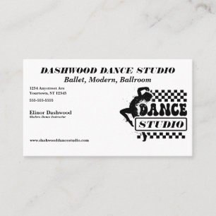 Moderne danser met Frame Dance Studio Visitekaartje