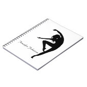 Moderne Danser Silhouet Zwart-wit Notitieboek (Linkerzijde)
