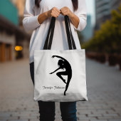 Moderne Danser Silhouette Dans Zwart & Wit Tote Bag