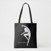 Moderne danseres Silhouette Dance Tote Bag (Voorkant)