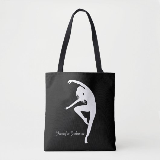 Moderne danseres Silhouette Dance Tote Bag (Voorkant)