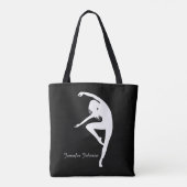 Moderne danseres Silhouette Dance Tote Bag (Achterkant)