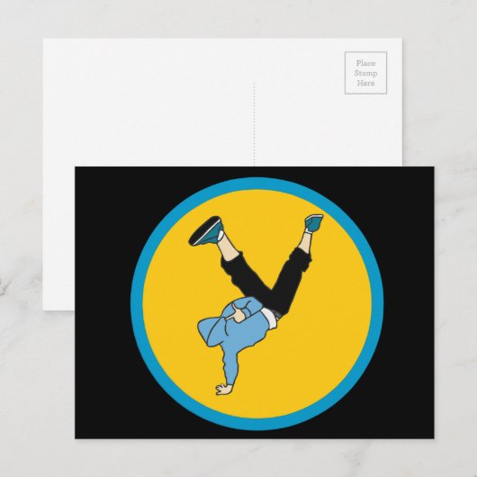 Moderne danseres voor hippe hopstijl briefkaart (Voorkant / Achterkant)