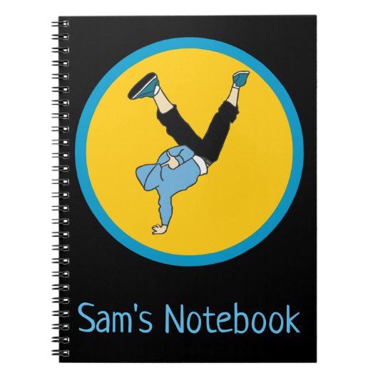 Moderne danseres voor hippe hopstijl notitieboek (Voorkant)