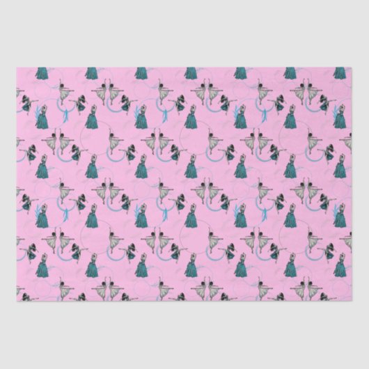 Moderne Dansers Cadeauverpakking Set Tissuepapier (Voorkant)