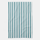 Moderne Dark Blauwgroen Stripe Keuken Handdoek (Verticaal)
