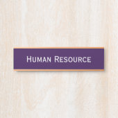 Moderne Dark Paarse Kantoor kamer Department naam Deurbordje (Voorkant)