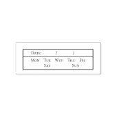 Moderne Datum Fecha Rubber Stamp Rubberstempel (Gestempeld)