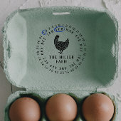 Moderne datum maand verse eieren rubberstempel