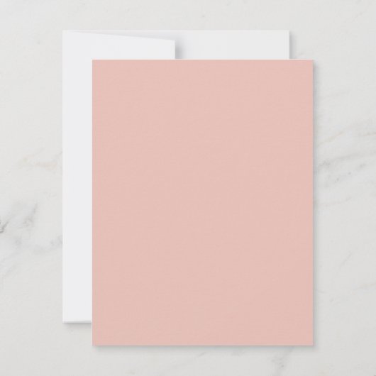Moderne Datum Seal Blush Roze Bruiloft RSVP Save The Date (Achterkant)