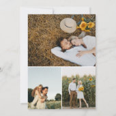 Moderne datum typografie foto save the date (Achterkant)