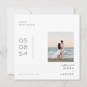 Moderne datumlay-out save the date kaart. (Voorkant)