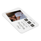 Moderne datumvakken UK Foto Sla de datum op Magneet (Rechterzijde)