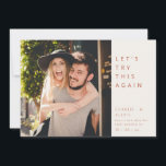 Moderne datumwijziging save the date<br><div class="desc">Een eenvoudige wijziging van de datum / save the date kaart met moderne typografie ontwerp en is perfect voor uw uitgestelde bruiloft.</div>