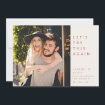 Moderne datumwijziging save the date<br><div class="desc">Een eenvoudige wijziging van de datum / save the date kaart met moderne typografie ontwerp en is perfect voor uw uitgestelde bruiloft.</div>