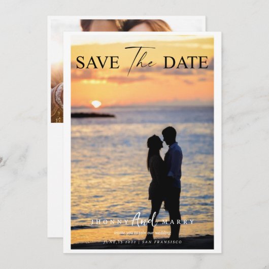 Moderne de Aangepaste Foto van het Manuscript spar Kaart (Voorkant / Achterkant)