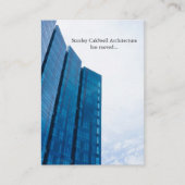 Moderne de Bouw Verticale Douanezaken die bewegen Visitekaartje (Voorkant)