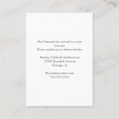 Moderne de Bouw Verticale Douanezaken die bewegen Visitekaartje (Achterkant)