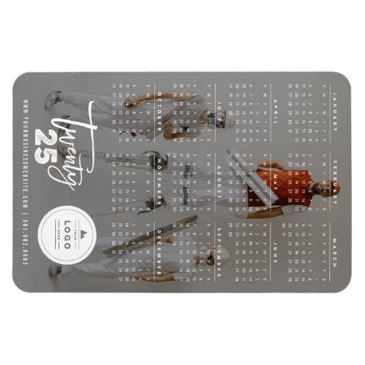 Moderne de Foto van de Vakantie van de Kalender 20 Magneet (Horizontaal)