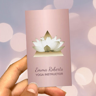 Moderne de Instructeur van de yoga nam de Gouden Visitekaartje
