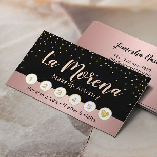 Moderne de Kunstenaar van de make-up nam de Gouden Klantenkaartje