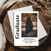 Moderne de uitnodiging van het afstuderen van de m